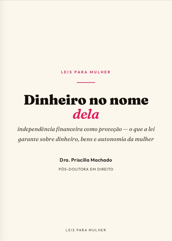 Capa do livro Dinheiro no nome dela